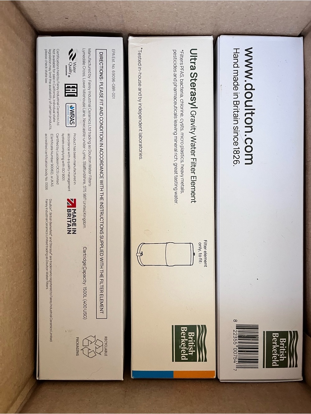 British Berkefeld Ultra Sterasyl Gravity Water Filter Element - White - FOUR